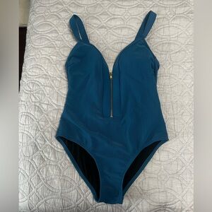 Women Blue One Piece Swimsuit